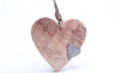 Ornamental Hanging Wooden Heart 15cm