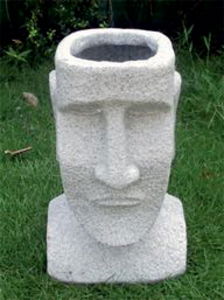 Garden Planter EASTER ISLAND HEAD GRANITE Colour 40cm