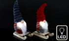 Christmas Ornament Gonk on Sleigh 28x16cm