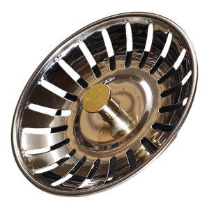 Plug Basin Strainer 80mm o.d. SS Brass & Rubber Washer