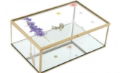 Storage Trinket Box Glass 24x16cm Les Fleurs Design