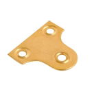 Glass Plate Plain Brassed 50mm