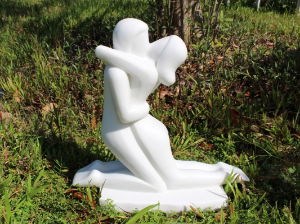 Garden Ornament SOUL MATES WHITE Colour 55cm