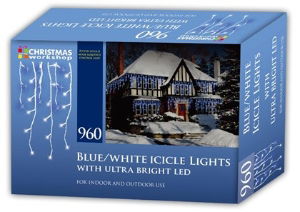 Christmas Lights  960 LED White Icicle Chaser