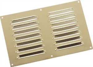 Vent MAP Louvre SS Brass Pl. 225x150mm