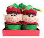 Christmas Ornament Elf in a Green Pot 8cm