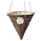 "Hanging Basket 12"" 30cm Rattan DARK"