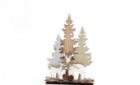Christmas Ornament Tree & Reindeer on Stand 18cm