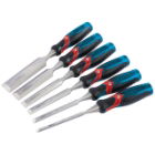 Chisel DRAPER Wood Set of 6 in Case Bevel Edge