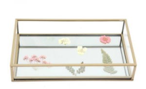 Storage Glass Trinket Tray LES FLEURS 24cm