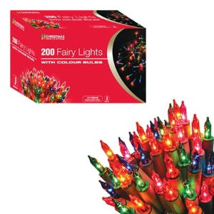 Christmas Lights Shadeless 200 Coloured