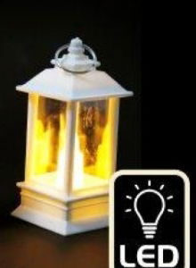 Decorative LED Lantern White 4x19cm