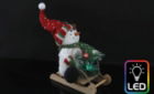 Christmas LED Snowman on Sleigh 36cm
