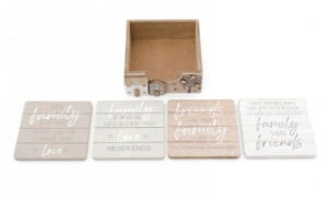 Coasters Wooden Houses x4