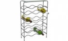 Wine Rack 15Bottle Black Steel 63.5x43x15cm
