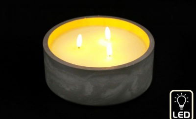 Decorative LED Cement 3 Lamp43cm 2xAA Batt.