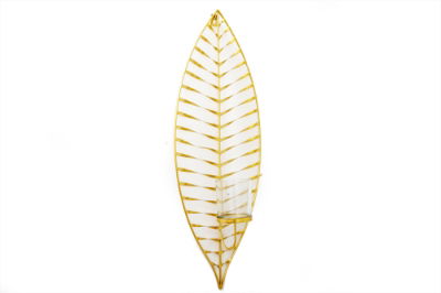 Candle Holder Wall Mounting LEAF Design 55x22cm