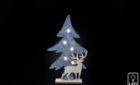 Christmas LED Ornament Tree & Reindeer on Stand 31cm