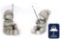 Boy and Girl Ornament Sitting with Umbrella 29.5cm Ext.