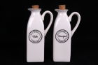 Oil & Vinegar Set White 19x7