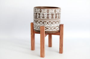 Planter Ceramic on Stand 13x17cm