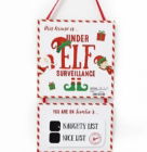Christmas Elf Surveillance Plaque 35x20cm