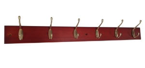 Coat Rack 6 Hook Mahogany Base Colour & EB Hat & Coat