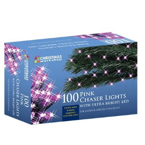 Christmas Lights  100 LED Pink Chaser