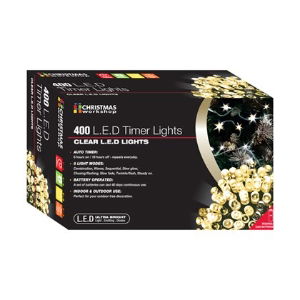 Christmas Lights  400 LED Warm White Timer 3xAA Req.