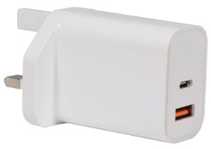 Charger for USB A&C Dual Plug In Quick Charge 20Watt