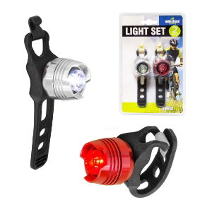 Light Set for Bicycle MILESTONE Aluminium 4xCR2032 Inc.