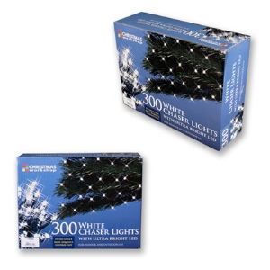 Christmas Lights  300 LED Cool White Chaser