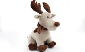 Christmas Door Stop 23x30cm Reindeer Beige & Brown