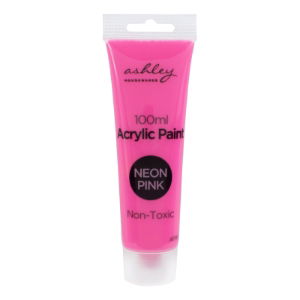 Paint Acrylic Q/D Neon Waterproof 100ml Tube - Various Colours