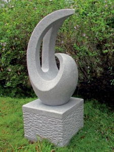 Garden Ornament REV XL SCLPTRE PLINTH GRANITE Clr 120cm