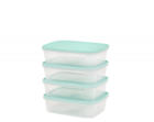 Food Box Rect. 1.0Ltr. EVERYDAY Clear Base x4