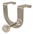 Hook 'Over Door' Clear Ball on Polished Chrome