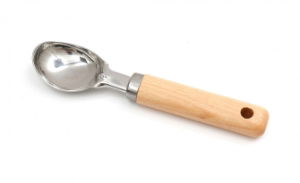 Ice Cream Scoop 19cm Wheel SS & Beechwood
