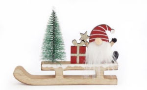 Christmas Ornament Santa & Sleigh 18.5cm