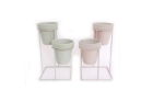 Planter Terracotta x2 on Stand 20x25cm Internal - Various Colours
