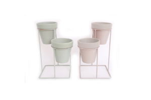 Planter Terracotta x2 on Stand 20x25cm Internal - Various Colours