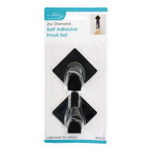 Hook Self Adhesive Black Diamond x2