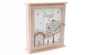 Key Box Wooden Houses 22x25cm`