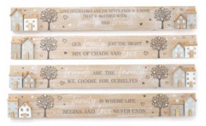 Wall Plaque Wooden Houses 80cm - Various Designs