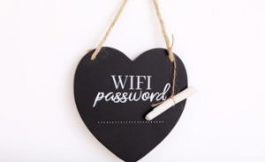 Wall Plaque Chalkboard & Chalk WIFI PASSWORD