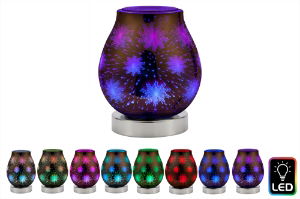 Oil Burner Starburst Design LED 17x12cm