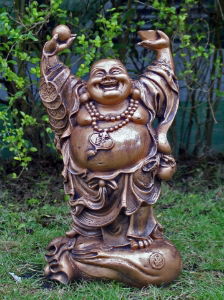 Garden Ornament HANDS UP BUDDHA BRONZE Colour 45cm