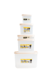 Food Box Rect. SEAL IT Airtight Clear & Beige x6 Ass.