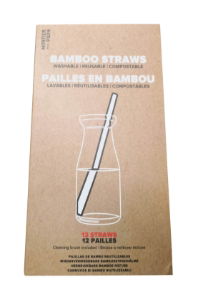 Straw Bamboo x12 & Cleaning Brush