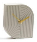 Clock Abstract 13x10cm White 1xAA Req.